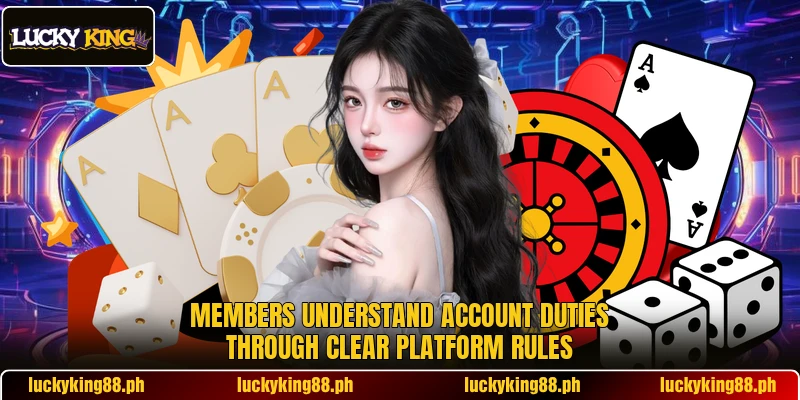 Members understand account duties through clear platform rules