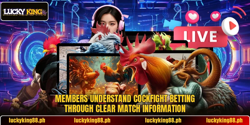 Members understand cockfight betting through clear match information