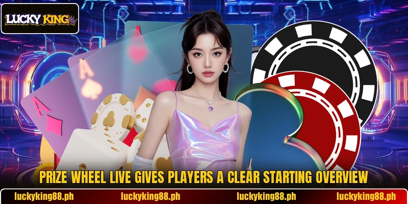 Prize Wheel Live gives players a clear starting overview