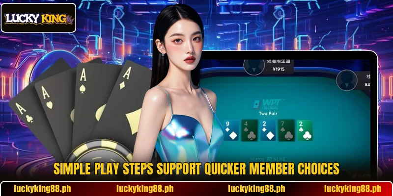 Simple play steps support quicker member choices